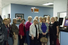 Gathering for a tour at Fruhauf Uniforms