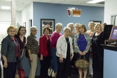 Gathering for a tour at Fruhauf Uniforms