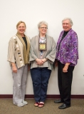 Sondra Schmittgens, Vicki Mork & Fran Bond modeling jackets made at a Linda Lee workshop