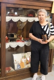 Nancy Boewe with her antique toy entry