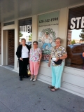 Carol Graham, Kenna Dice & Marilyn Christianson enjoying BBQ.